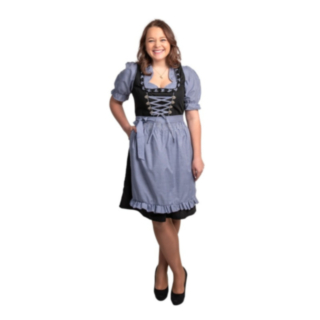 Dirndl Ruudullinen Sininen/Musta