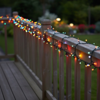 LED Tiheä Valosarja Lämmin Monivärinen