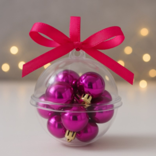 Mini Joulupallot Pallon Sisällä Liila
