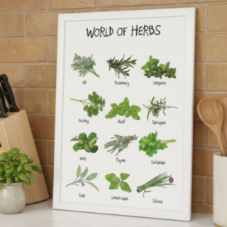 World Of Herbs A4 Juliste