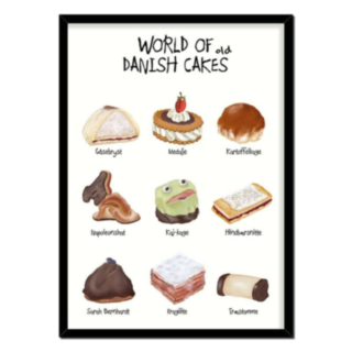 World Of Danish Cakes A4 Juliste