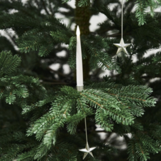 LED Joulukuusen Kynttilät Hopea Tähti