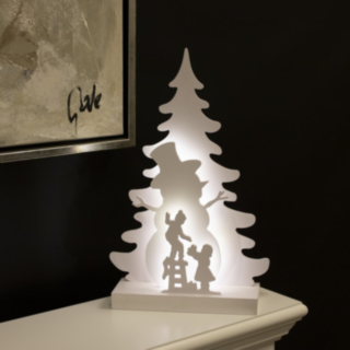 3D LED Joulusiluetti Lumiukko