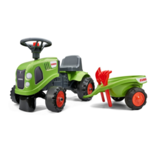 Claas® Traktori Potkuauto Perävaunulla Vihreä