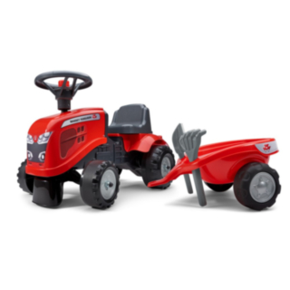 Massey Ferguson® Traktori Potkuauto Perävaunulla Punainen