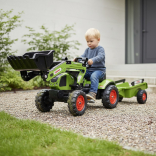 Claas® Traktori Etukuormaajalla & Perävaunulla Vihreä