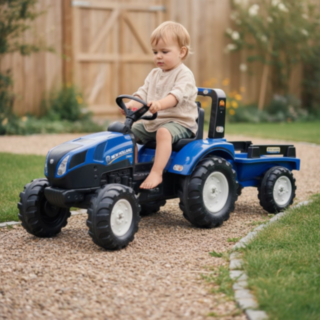 New Holland® Traktori Perävaunulla Sininen
