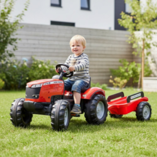 Massey Ferguson® Polkutraktori Vaunulla Punainen