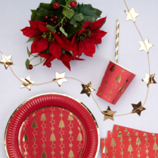 Dazzling Christmas Kultaiset Tähdet Koristenauha