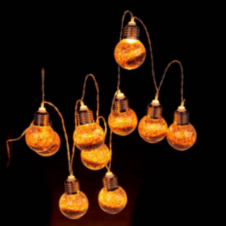 Valoketju LED-glitterlamput