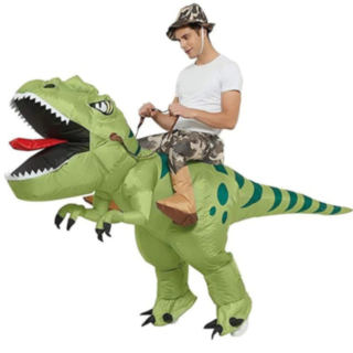 Puhallettava Dino Naamiaisasu