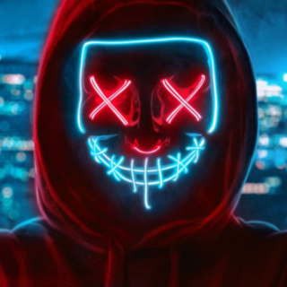 Halloween LED Naamari Turkoosi Punainen