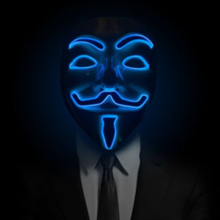Anonymous LED Naamari Sininen
