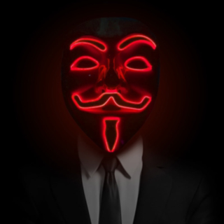 Anonymous LED Naamari Punainen