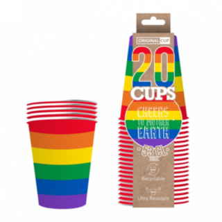 Original Cup -pahvimukit sateenkaari