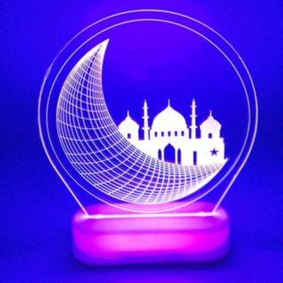 Eid Kuu & Moskeija LED Kyltti