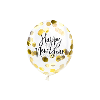 Happy New Year Konfetti-ilmapallot Kulta