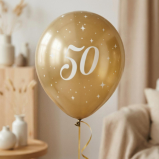 50-vuotisilmapallot Kulta