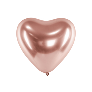 Sydänilmapallot Metallinen Ruusukulta