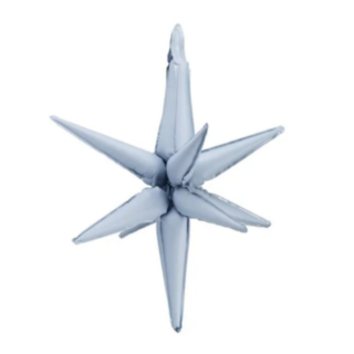 Tähti 3D Foliopallo Vaaleansininen