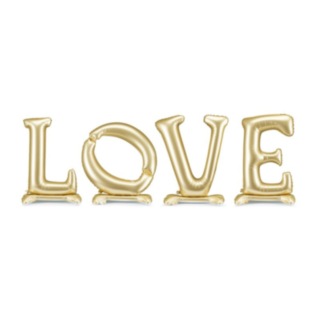 LOVE Seisovat Folioilmapallot Kulta