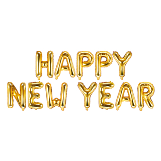 Happy New Year Folioilmapallot Kulta