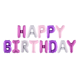 Happy Birthday Folioilmapallot Värikäs