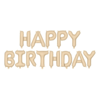 Happy Birthday Foliopallot Beige