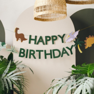 Dinosaurus Happy Birthday Koristenauha