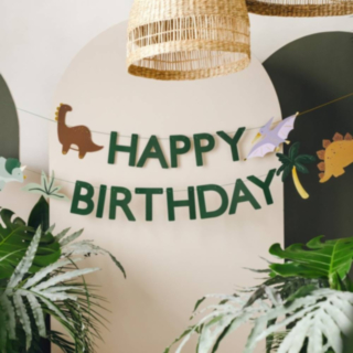 Dinosaurus Happy Birthday Koristenauha