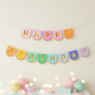 Happy Birthday Koristenauha Monivärinen