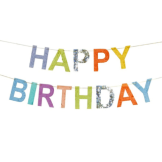 Happy Birthday Kirjainviirinauha Moniväri