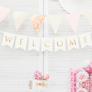 Welcome Viirinauha Valkoinen/Kulta