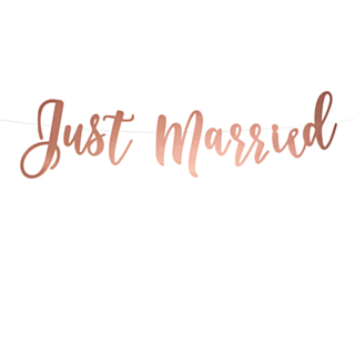 Just Married Kirjainnauha Ruusukulta