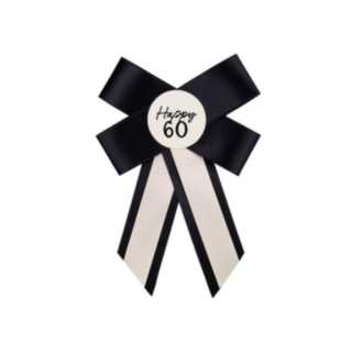 60th Birthday Palkintoruusuke Musta/Valkoinen