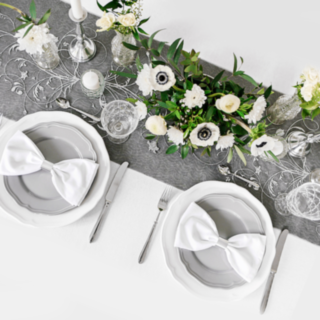 Kuviollinen Organza Kaitaliina Musta