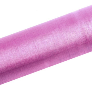 Pinkki organza-kangasrulla