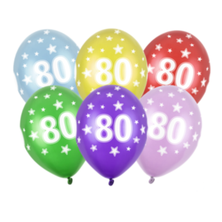 80-vuotisilmapallot Värisekoitus