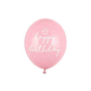 Happy Birthday ilmapallot vaaleanpunainen