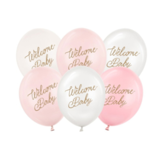 Welcome Baby Lateksipallot Vaaleanpunainen/Valkoinen