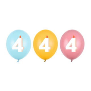 4-Vuotis Syntymäpäivä Lateksipallot