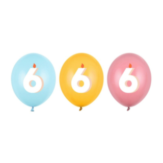 6-Vuotis Syntymäpäivä Lateksipallot