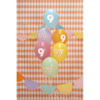 9-Vuotis Syntymäpäivä Lateksipallot