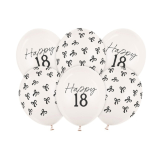 Happy 18 Syntymäpäivä Lateksipallot Off-White