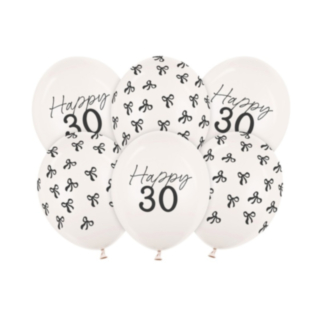 Happy 30 Syntymäpäivä Lateksipallot Off-White