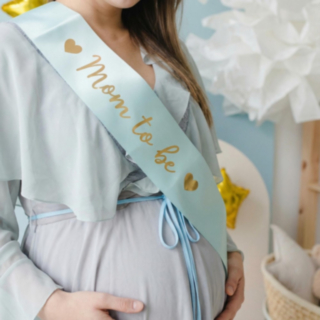 Mom To Be Olkanauha Vaaleansininen
