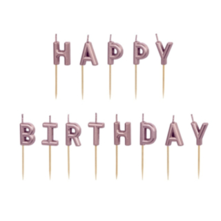 Happy Birthday Kakkukynttilät Ruusukulta