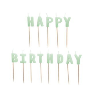 Happy Birthday Kakkukynttilät Vihreä