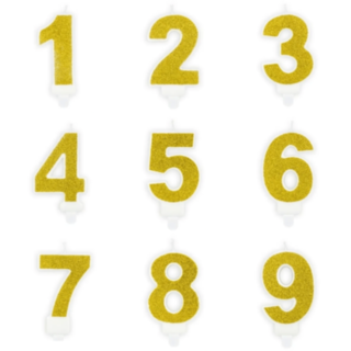 Numero Kakkukynttilä Glitter Kulta Numero Kakkukynttilä Glitter Kulta