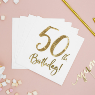 50th Birthday -servetit